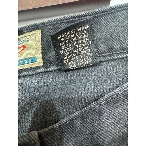 Vintage EXP Jeans By Express Tapered HighWaist Black Denim Pants Size 13/14 Rare - Picture 5 of 8